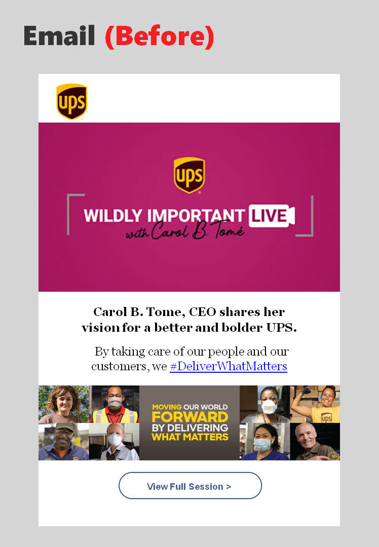 UPS Deliver What Matters Before